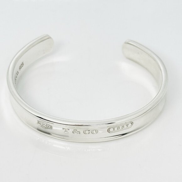 Extra Large 7.5" Tiffany & Co 1837 Wide Cuff Mens Bracelet in Sterling Silver - Picture 9 of 12